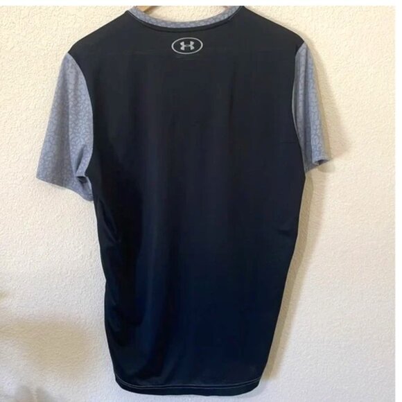 Under Armour Training Raid Jacquard Heatgear Shirt Gray Black Men's Size Medium - Picture 2 of 9